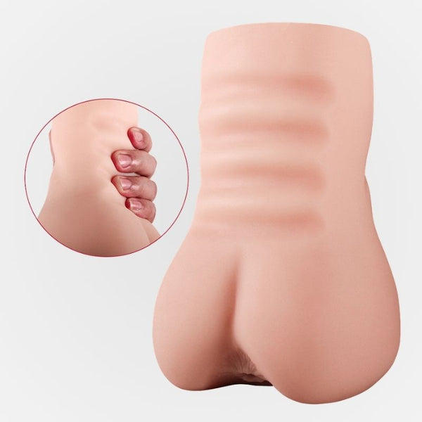 2-in-1 Soft Realistic Pocket Pussy Masturbator