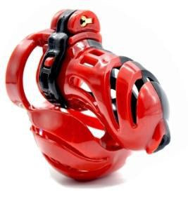 3D chastity lock red PVC in Dubai