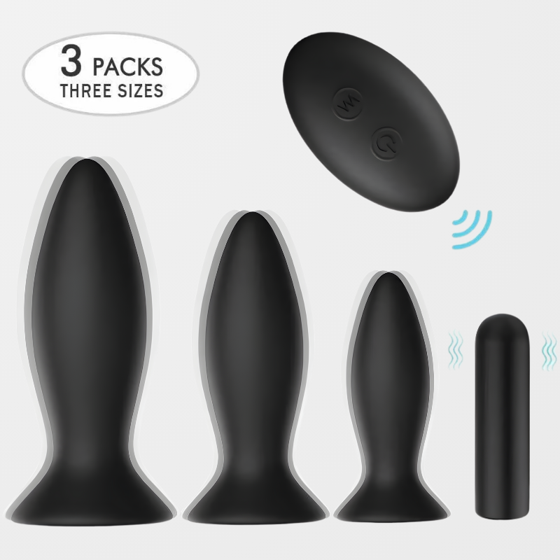 Anal Plug Kit with Rechargeable Bullet Vibrator | 9 Modes Anal Plug Kit with Rechargeable Bullet Vibrator | 9 Modes