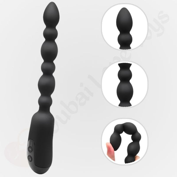 Rechargeable Vibrating Anal Beads Butt Plug Prostate Massager