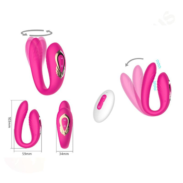 U-Shaped Wearable Couples Vibrator for G-Spot & Clitoris Stimulation
