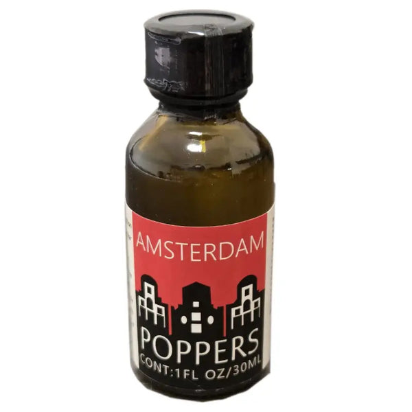 Amsterdam Poppers (30ml) bottle available at Dubai Love Toys