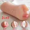 3-in-1 TPE Masturbator - Flesh