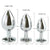 Jeweled Metal Anal Plug Set - S/M/L