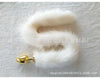 Gold Anal Plug with White Fox Tail - Large