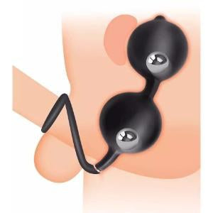 Double Steel Ball Inflatable Anal Plug