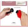 Vibrating Fox Tail Anal Plug - Black