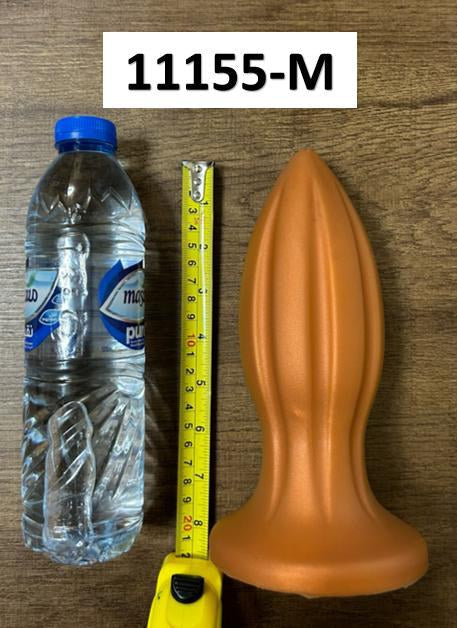 Golden Liquid Silicone Big Anal Plug - Medium