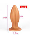Golden Liquid Silicone Big Anal Plug - Large