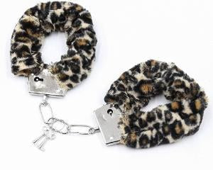 Plush Fur-Covered Handcuffs and Ankle Cuffs Set