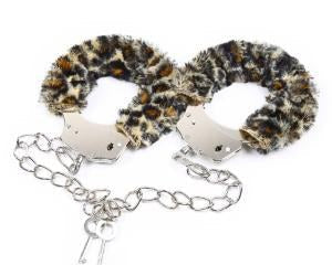 Plush Fur-Covered Handcuffs and Ankle Cuffs Set