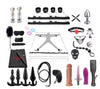 27-Piece BDSM Beginner's Bondage Set with Leather Whip