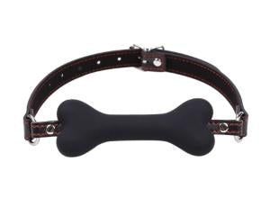 PVC Bone Ball Gag - Black