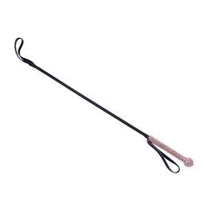 Leather Coach Whip - Black, 70cm