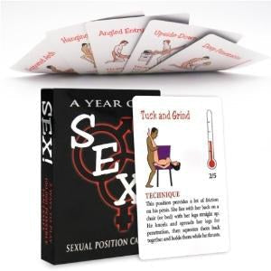 A Year of Sex Position Cards - Couples Card Game