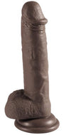 Addison Lifelike Dual Layer PVC Dildo 17cm - Brown