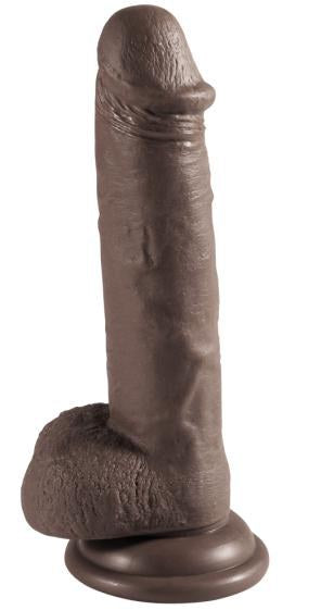 Addison Lifelike Dual Layer PVC Dildo 17cm - Brown