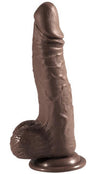Diego Dual Layer PVC Dildo 19.5cm - Brown