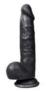 Mars PVC Dildo with Balls and Suction Cup 20cm - Black