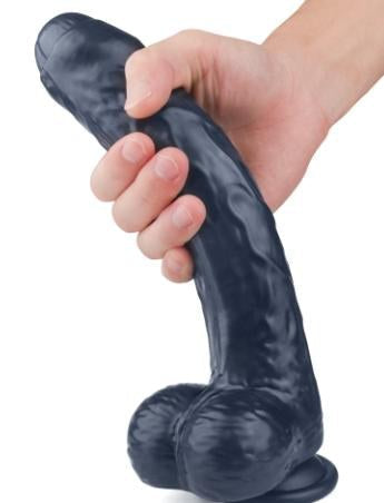 Standard Dildo 19.2cm - Black Medical TPE