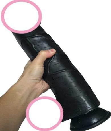 Huge Dildo 38cm - Black PVC