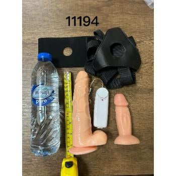 Vibrating Dildo Strap-On Harness - Battery Power