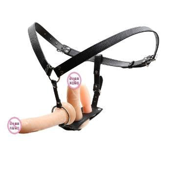Strap-On Harness with Dildo and 2 Butt Plugs