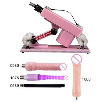 Sex Machine Set with 8pcs Toys - Pink