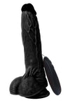 Holy Dragon Vibrating Dildo 20.5cm - Black PVC 20 Frequency