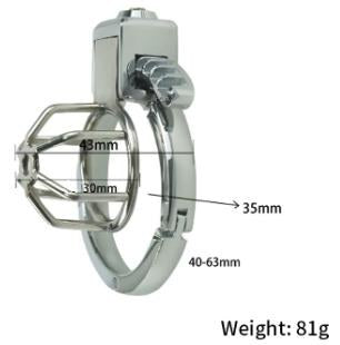 Open-cage chastity lock detail Dubai