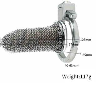 Long mesh chastity cage detail UAE