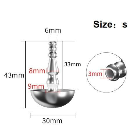 Urethral plug size diagram 43mm length 6 to 9mm taper Dubai