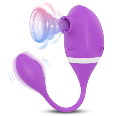 Queenie sucking vibrator with love egg in Dubai