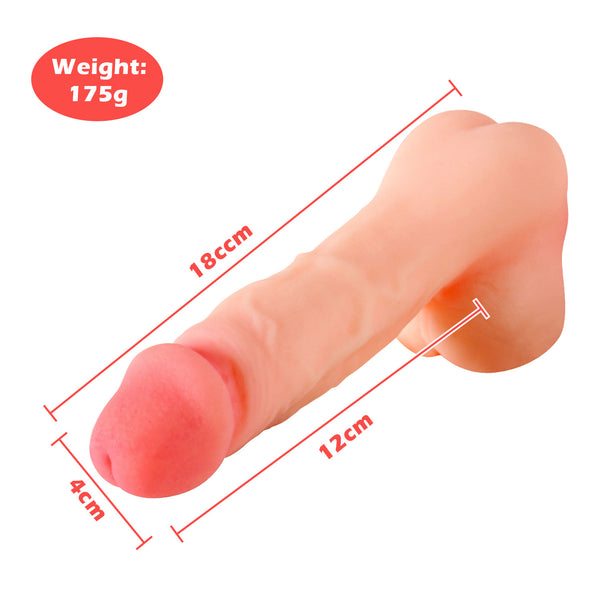 2 in 1 Realistic Dildo Male Cock-Sleeve Masturbator