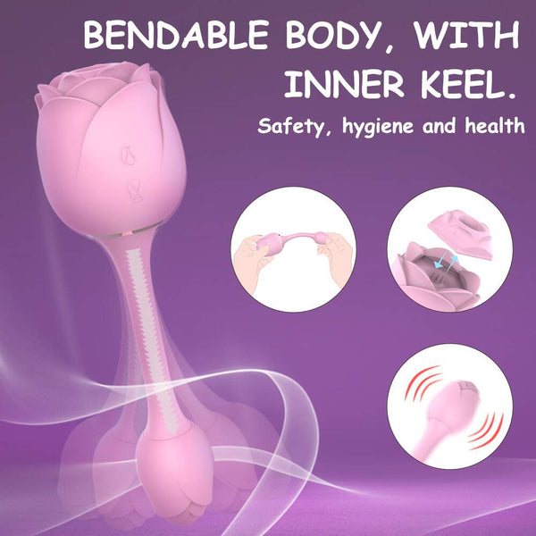 Rose Toy for Women Couple Sexual Pleasure Clitoral Licking Vibrator