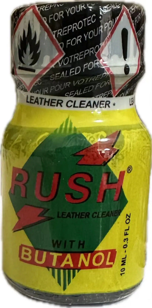 Rush Leather Cleaner with Butanol Poppers (10ml) bottle available at Dubai Love Toys