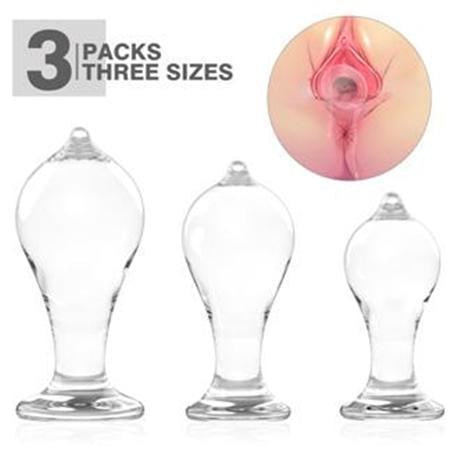 Stellea crystal acrylic anal plug set 3 sizes in Dubai