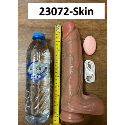 Super Soft Stretching Vibrating Dildo 24cm - Blue Vein Skin Tone
