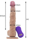 Vibrating Dildo 21cm - TPE ABS Wireless Remote