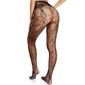 Skull Print Halloween Fishnet Tights