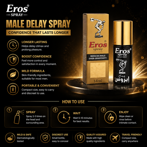EROS Delay Spray 14ml UAE Dubai | Men Performance Spray Fast Delivery COD