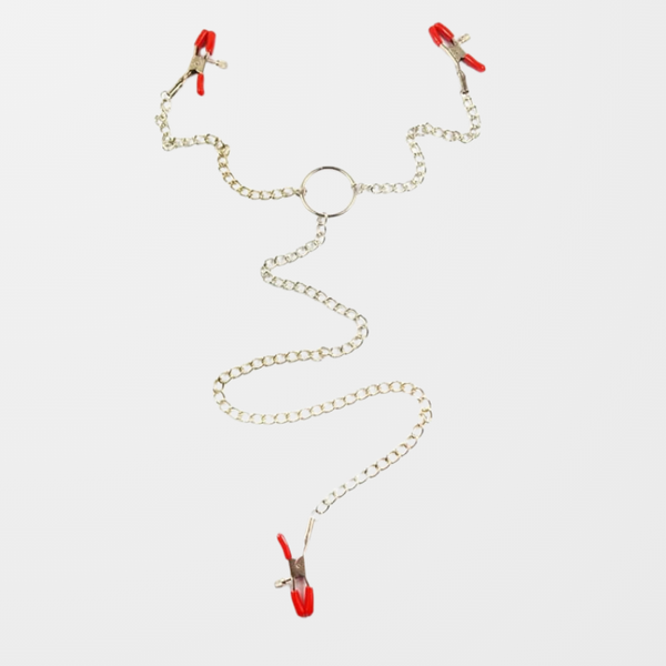 Adjustable Nipple Play Clamps with 80cm Body Chain