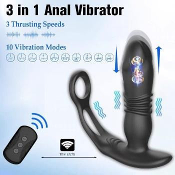 3 in 1 anal vibrator thrusting speeds panel Dubai