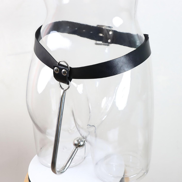 Leather Belt Traction Chain Anal Hook Set