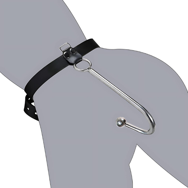 Leather Belt Traction Chain Anal Hook Set
