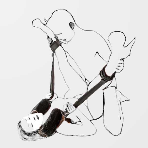 Bondage Split Legs Pillow with Adjustable Sensual Straps