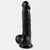 Curved Realistic Dildo with Balls and Suction Cup Black