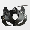 Elegant Leather Half-Face Cat Mask