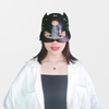 Elegant Leather Half-Face Cat Mask