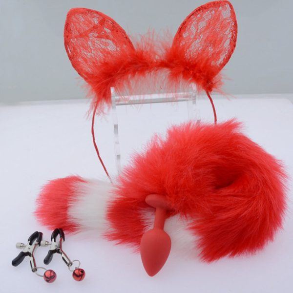 Fox tail anal plug set